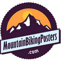 mountain biking poster logo